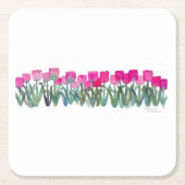 Pink Tulip Grove Paper Untersetzer (Vorderseite)