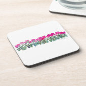 Pink Tulip Grove Plastik-Untersetzer Untersetzer (Linke Seite)