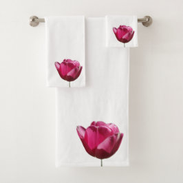 Pink Tulip Handtuch Set