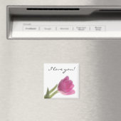 Pink Tulip, ich Liebe dich! Magnet (In Situ (Geschirrspüler))