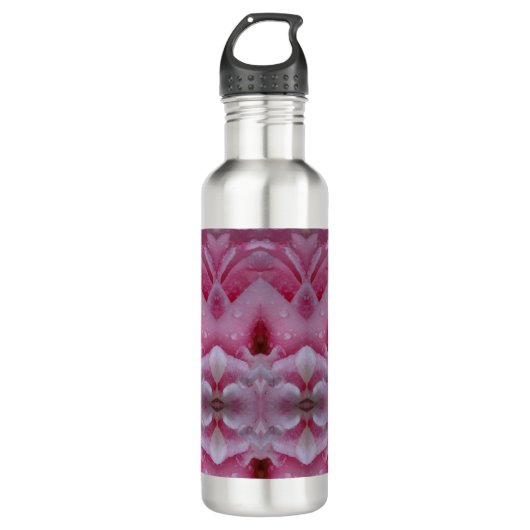 Pink Tulip Ikat 5 Edelstahlflasche (Vorderseite)