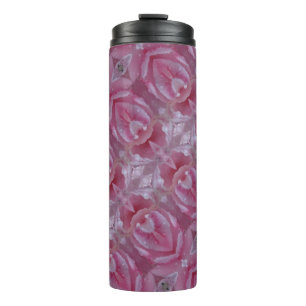 Pink Tulip Ikat 6 Thermosbecher