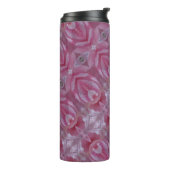 Pink Tulip Ikat 6 Thermosbecher (Nach links gedreht)