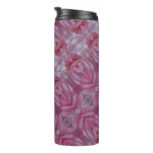 Pink Tulip Ikat 6 Thermosbecher (Nach rechts gedreht)