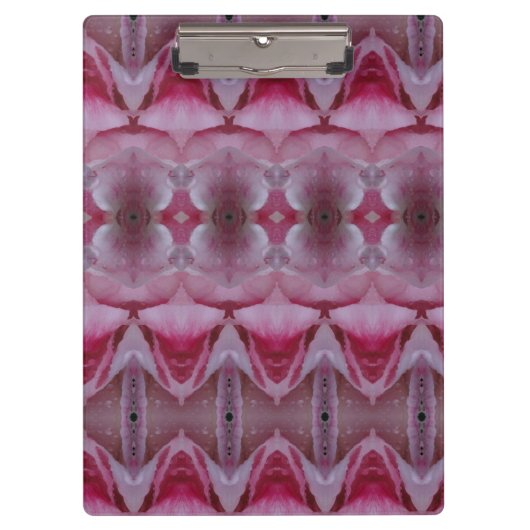 Pink Tulip Ikat auch Klemmbrett (Vorderseite)