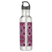 Pink Tulip Ikat Too Edelstahlflasche (Rückseite)