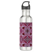 Pink Tulip Ikat Too Edelstahlflasche (Vorderseite)