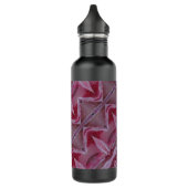 Pink Tulip Ikat wie auch angelogen Edelstahlflasche (Links)