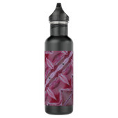 Pink Tulip Ikat wie auch angelogen Edelstahlflasche (Rechts)