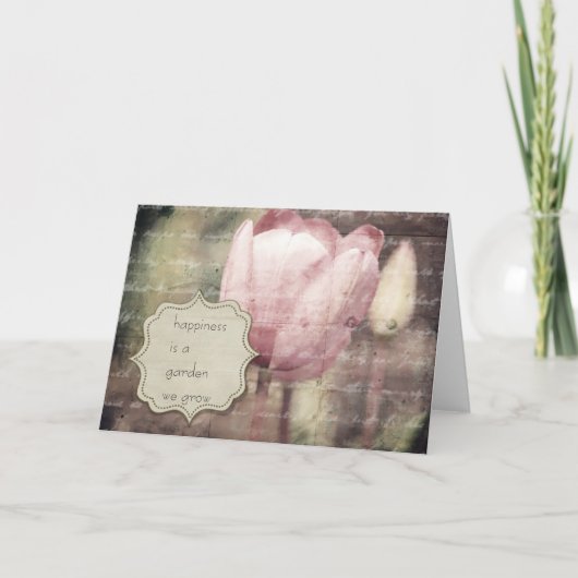 Pink Tulip Inspiration Karte (Vorderseite)