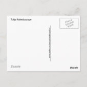 Pink Tulip Kaleidoskop Muster Postkarte (Rückseite)
