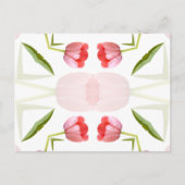 Pink Tulip Kaleidoskop Muster Postkarte (Vorderseite)