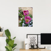 Pink Tulip Kleine Dinge Frühjahrspriorenposter Poster (Heimbüro)