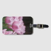 Pink tulip luggage tag gepäckanhänger (Vorderseite (Horizontal))