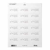Pink Tulip Monogram Custom Labels Adressaufkleber (Vorne)