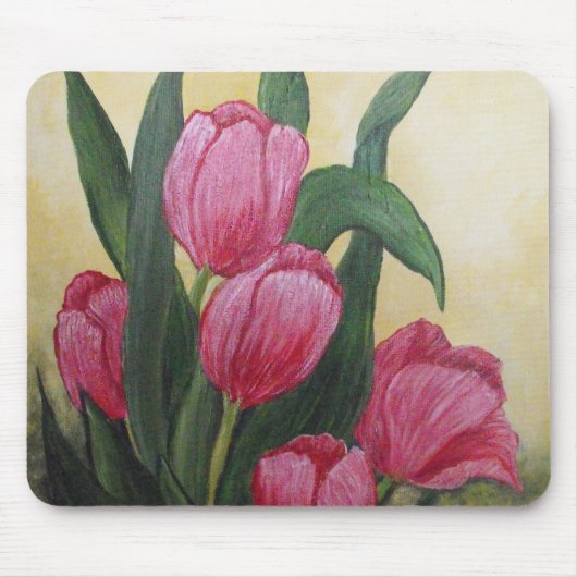 Pink Tulip Mousepad (Vorne)