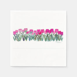 Pink Tulip Napkins Serviette