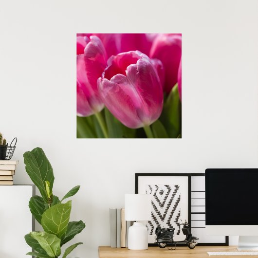 Pink Tulip Portrait Poster (Heimbüro)