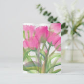 Pink Tulip Postcard Postkarte (Stehend Vorderseite)