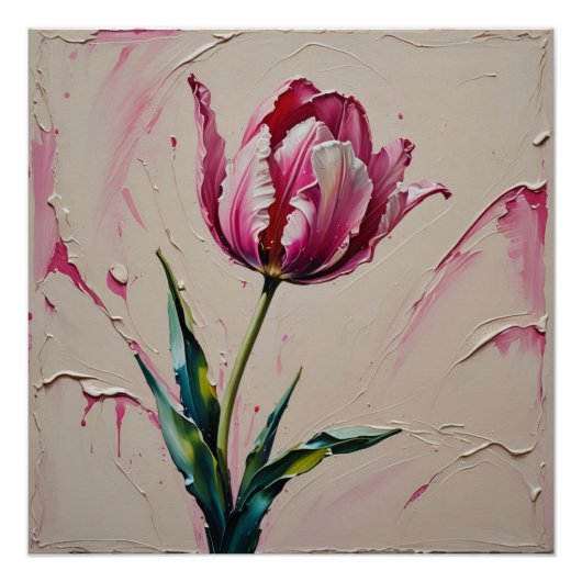 pink tulip poster (Vorderseite)