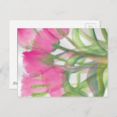 Pink Tulip Postkarte (Vorne/Hinten)