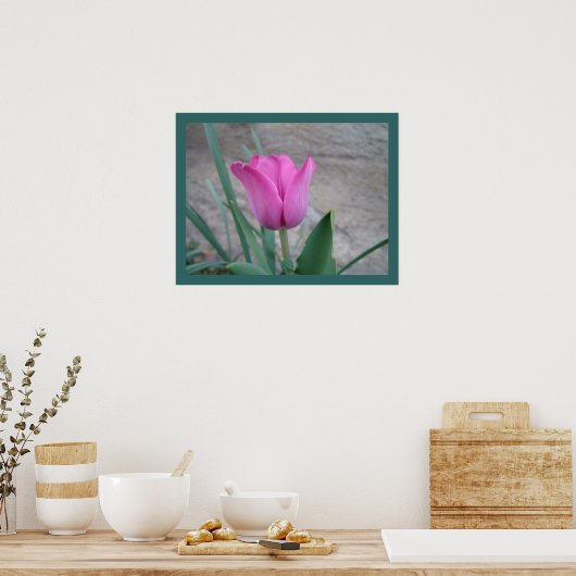 Pink Tulip Print Poster (Küche)