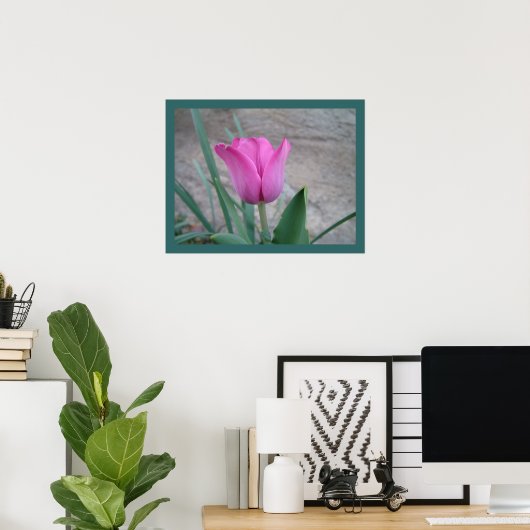 Pink Tulip Print Poster (Heimbüro)