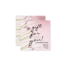 Pink Tulip QR Code Danke Loyalty Discount Card Rabattkarte