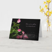 Pink Tulip Reflektion für Beileid Karte (Gelbe Blume)
