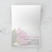 Pink Tulip Save the Date Karte (Innenseite)