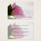 Pink Tulip Save the Date Mini-Karte (Vorne & Hinten)