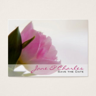 Pink Tulip Save the Date Mini-Karte