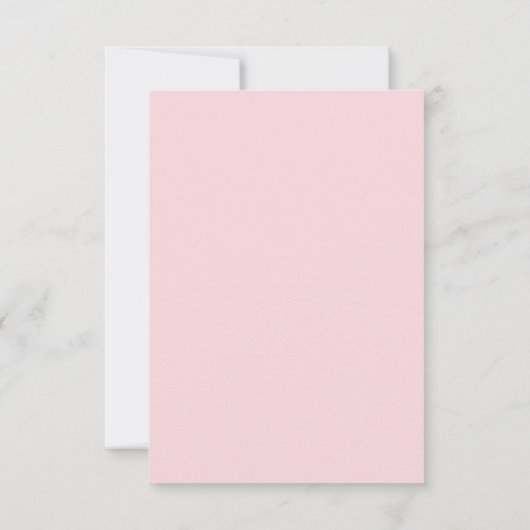 Pink Tulip Solo Hochzeitsessen RSVP Karte (Rückseite)