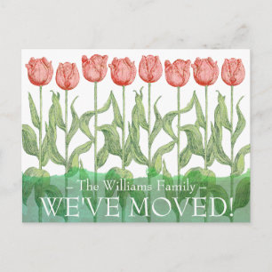 Pink Tulip Spring Blume Floral Moving Postkarte