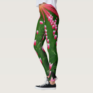 Pink Tulip Sunset Oil Paint, Leggings
