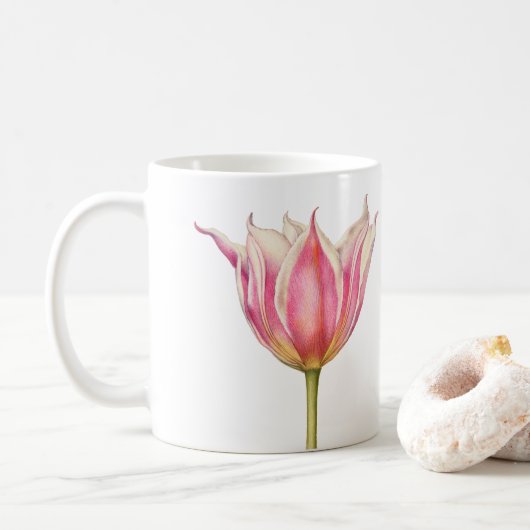 Pink Tulip Tasse (Mit Donut)