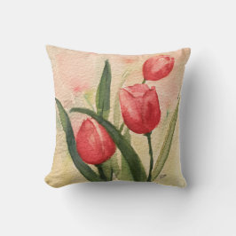 Pink Tulip Throw Kissen 16 Zoll x 16 Zoll