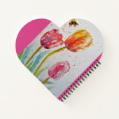 Pink Tulip Tulips Blume Notizblock (Rückseite)