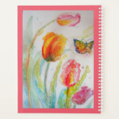 Pink Tulip Tulips Blumengestelle Blume Notebook-Pl Planer (Rückseite)