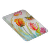 Pink Tulip Tulpen Blumenstrauß Blume Wasserfarben Magnet (Rechte Seite)