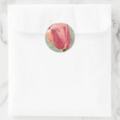 Pink Tulip Umschlag Aufkleber - Hochzeitsticker (Tasche)