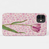 Pink Tulip Vintager Stil Art Phone Case (Rückseite (Horizontal))