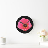 Pink Tulip Wall Clock Runde Wanduhr (Zuhause)