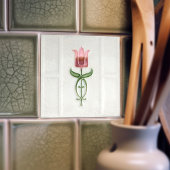 Pink Tulip Wall Deco Nouveau Art Deco Gibbons Fliese