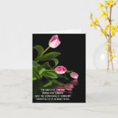 Pink Tulip Water Reflection Beileid Vielen Dank Karte (Gelbe Blume)