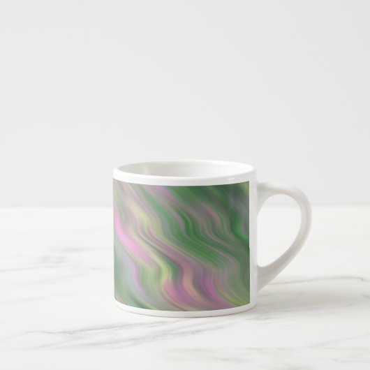 Pink Tulip Wavy Textur Espressotasse (Rechts)