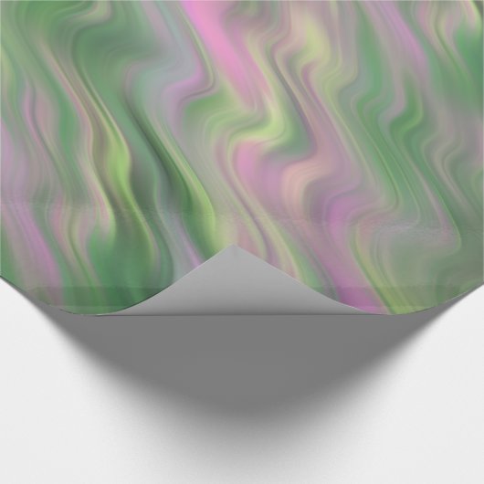 Pink Tulip Wavy Textur Geschenkpapier (Ecke)
