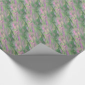 Pink Tulip Wavy Textur Geschenkpapier (Ecke)