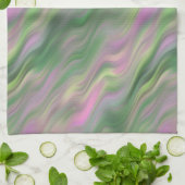 Pink Tulip Wavy Textur Geschirrtuch (Gefaltet)