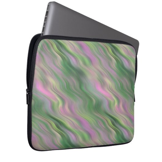 Pink Tulip Wavy Textur Laptopschutzhülle (Vorne Rechts)